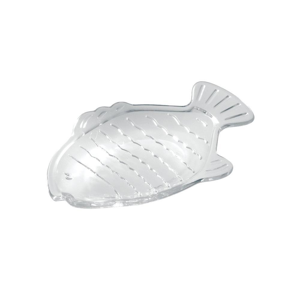 Jabonera de Plástico Color Blanco Diseño Pescado