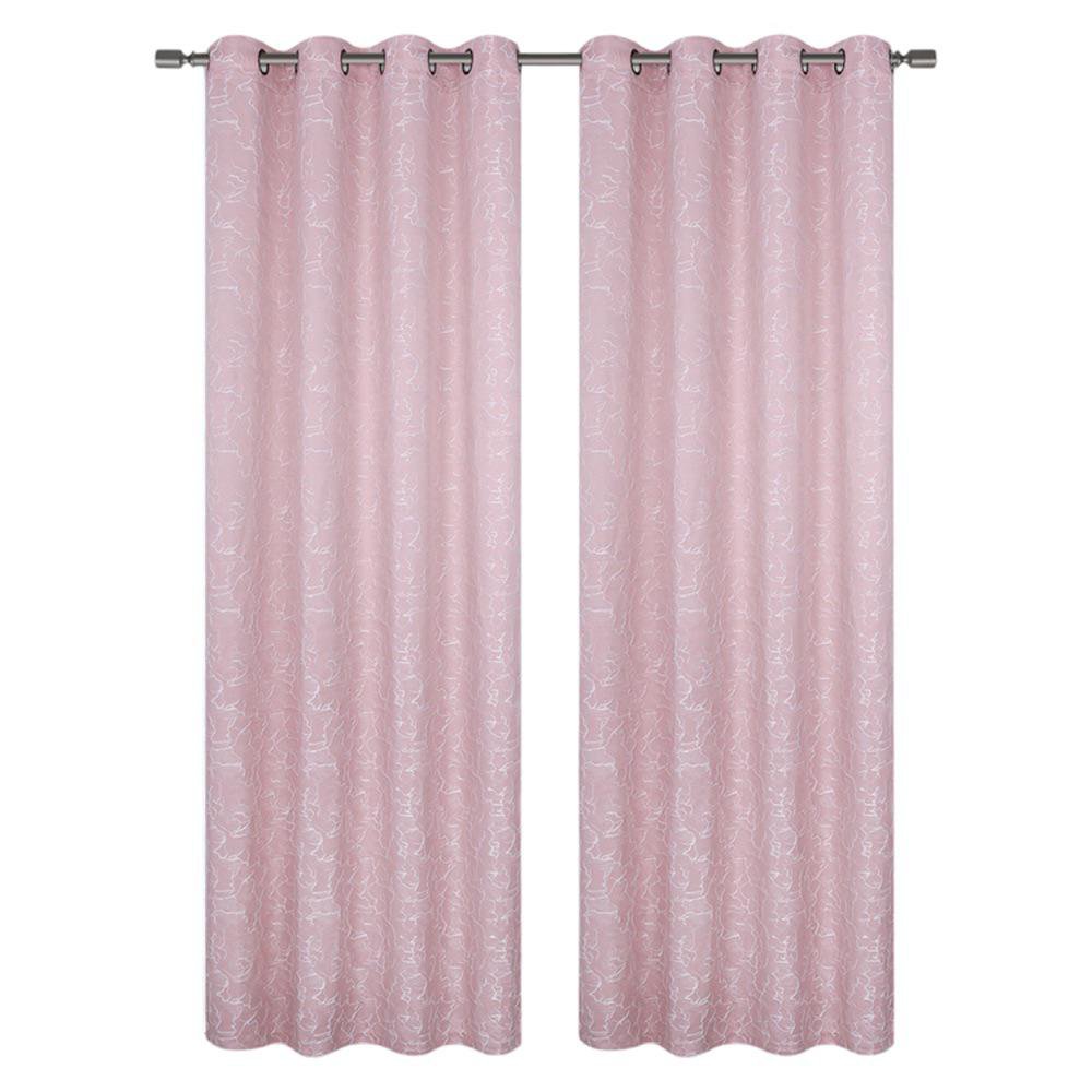 Cortina Jacquard 140 x 240 Cm - Viva Varios Colores Rosada