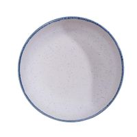 Plato Para Sopa Blanco Orilla Azul 7.8 Plg - Niu Haus