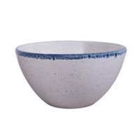 Bowl Blanco Orilla Azul 6.7 Plg - Niu Haus
