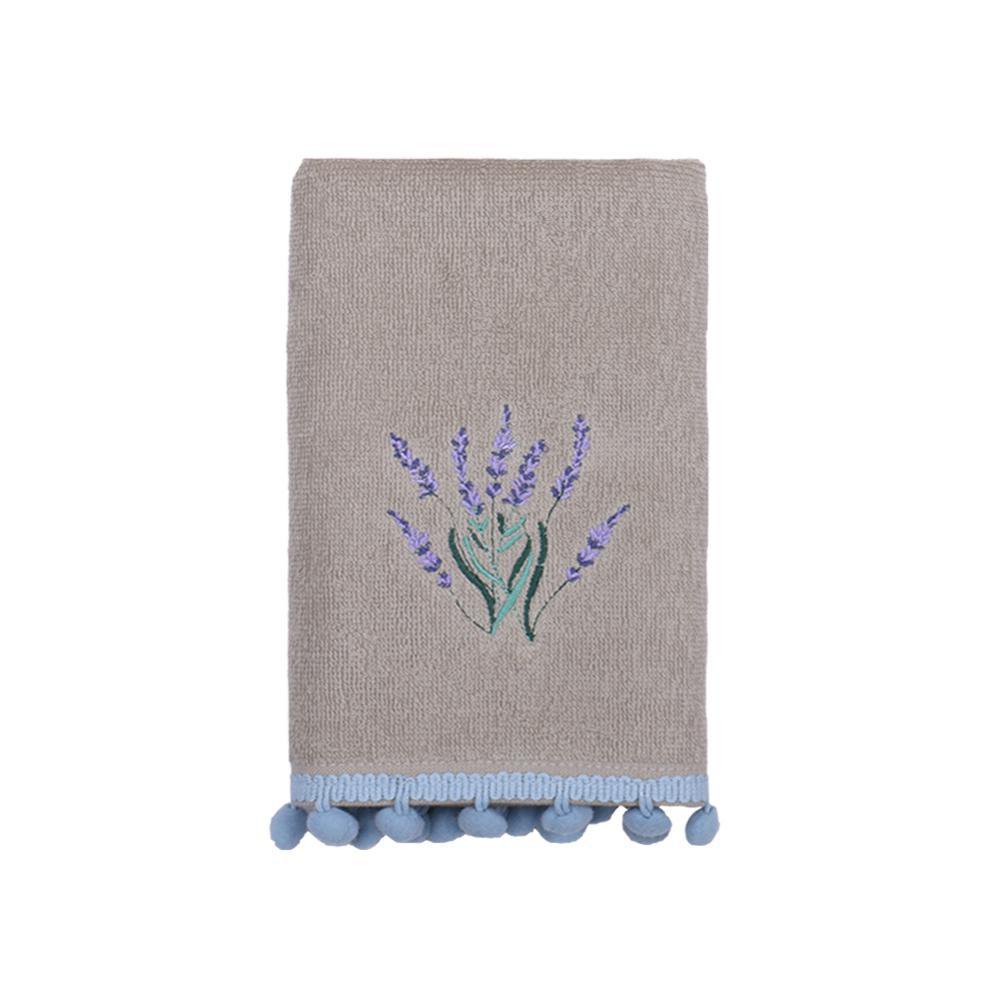 Toalla de Manos de Algodón 63.5 x 38 cm Color Verde Diseño Lavanda