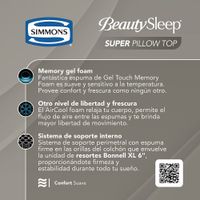 Colchón Beautysleep Superpillow Top - Simmons Varios Tamaños