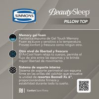 Colchón Beautysleep Pillow Top  - Simmons Varios Tamaños