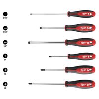 Set De 6 Destornilladores Punta Plana Y Phillips - Milwaukee Electric