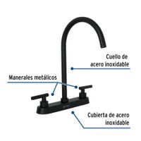 Mezcladora para Cocina Tubig Negro Mate Maneral Palanca - Foset