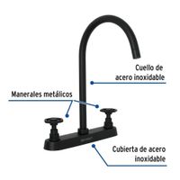 Mezcladora para Cocina Tubig Negro Mate Maneral Redondo - Foset