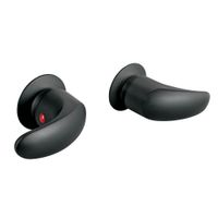 Set de 2 Manerales para Regadera Aqua Negro Mate -  Foset