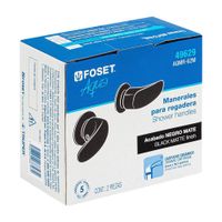 Set de 2 Manerales para Regadera Aqua Negro Mate -  Foset
