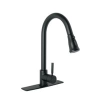 Monomando para Cocina Tubig Cuello Extraíble Negro Mate - Foset