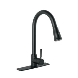 Monomando para Cocina Tubig Cuello Extraíble Negro Mate - Foset
