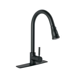 Monomando para Cocina Tubig Cuello Extraíble Negro Mate - Foset