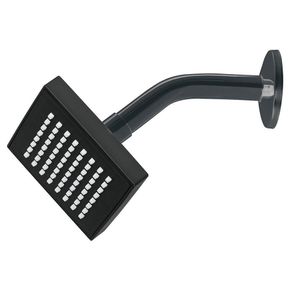 Regadera Cuadrada con Brazo Abs Negro Mate 4 Plg - Foset