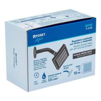 Regadera Cuadrada con Brazo Abs Negro Mate 4 Plg - Foset