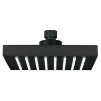 Regadera Cuadrada Abs Negro Mate sin Brazo 6 Plg - Foset