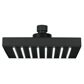 Regadera Cuadrada Abs Negro Mate sin Brazo 6 Plg - Foset