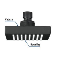 Regadera Cuadrada sin Brazo Abs Negro Mate 4 Plg - Foset