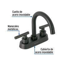 Mezcladora para Lavabo Estilo Bar Túbig Negro Mate - Foset