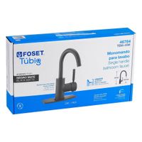 Monomando Corto para Lavabo Túbig Negro Mate - Foset