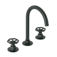 Mezcladora De Lavabo Manerales Volante Túbig Negro Mate - Foset