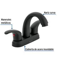 Mezcladora para Lavabo 4 Plg Aqua Negro Mate - Foset