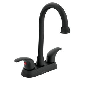Mezcladora para Lavabo 4 Plg Tipo Bar Negro Mate - Foset