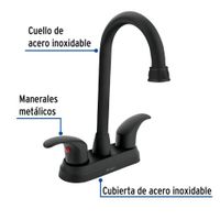 Mezcladora para Lavabo 4 Plg Tipo Bar Negro Mate - Foset