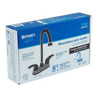 Mezcladora para Lavabo 4 Plg Tipo Bar Negro Mate - Foset