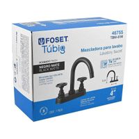 Mezcladora para Lavabo Túbig Negro Mate Maneral Redondo - Foset