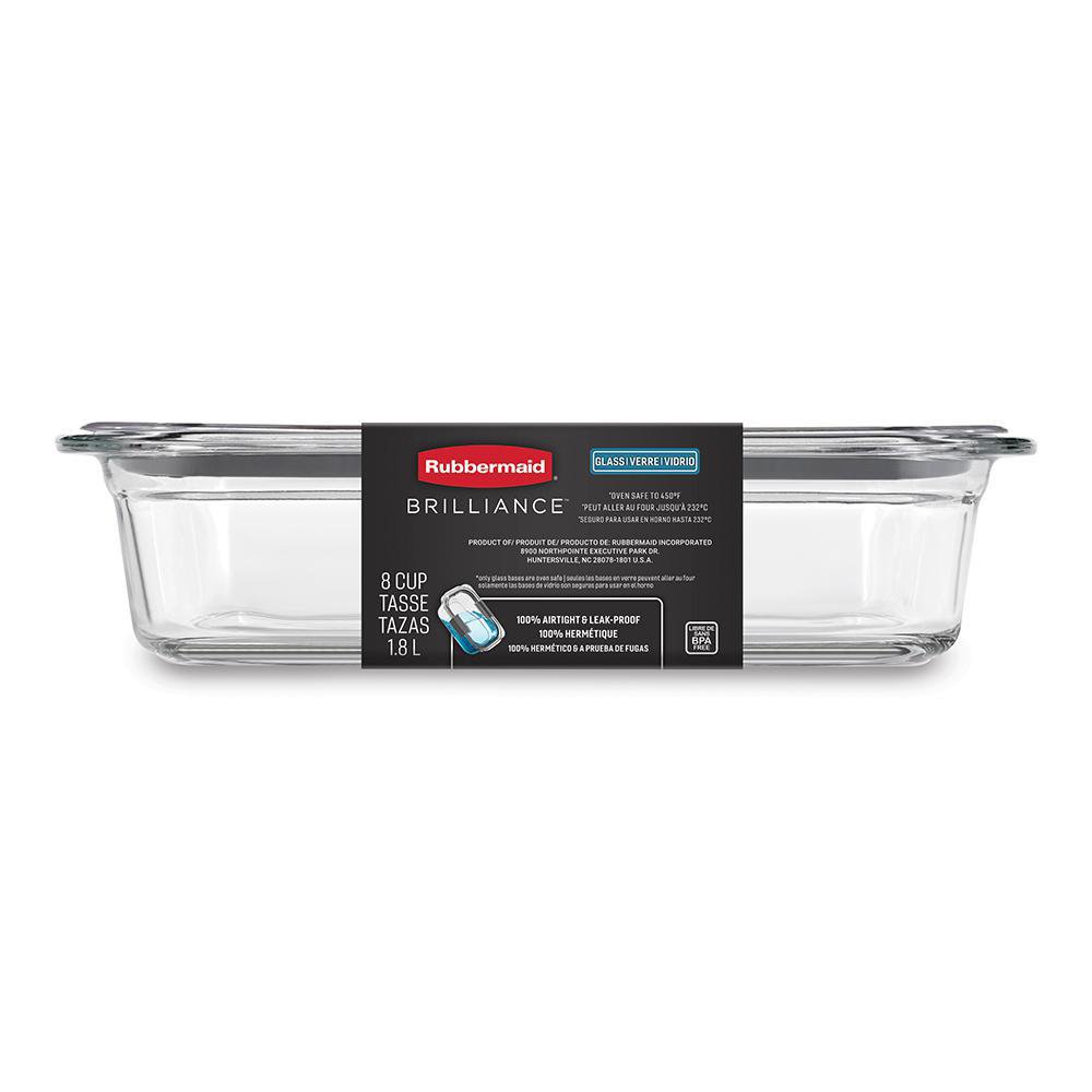 Contenedor Brilliance de Vidrio para 8 Tazas Color Transparente