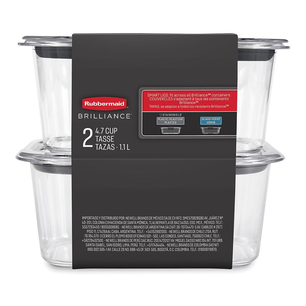 Set de 2 Contenedores de 4.7 Tazas con Sello Hermético