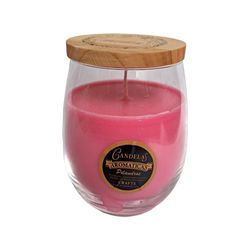 Vela-Con-Aroma-Floral-Coral-Y-Tapa-De-Madera---Pilandros