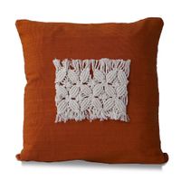 Funda Para Cojín De Algodón Y Macramé 40x40 Cm Color Surtido - Vesta