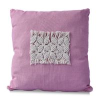 Funda Para Cojín De Algodón Y Macramé 40x40 Cm Color Surtido - Vesta