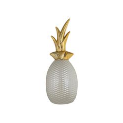 Piña Decorativa Beige Y Dorada 13.5x13.5x33.5 Cm - Concepts