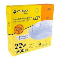 Plafón De Techo Redondo Luz Cálida 22 W - Volteck