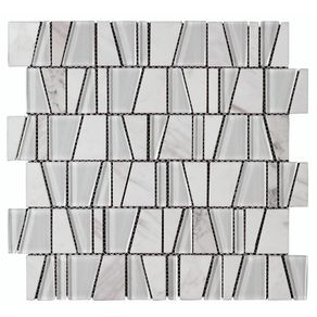 Mosaico Pietra Cristal Geometry Mix 30x30 Cm - Interceramic
