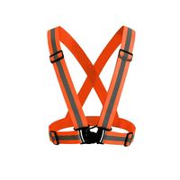 Chaleco Tipo Arnés Naranja Y Franjas Reflectivas - Safety