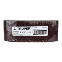 Lija De Banda 4x24 Plg Grano 100 Para Madera Y Metal - Truper