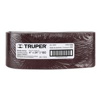 Lija De Banda 4x24 Plg Grano 80 Para Madera Y Metal - Truper
