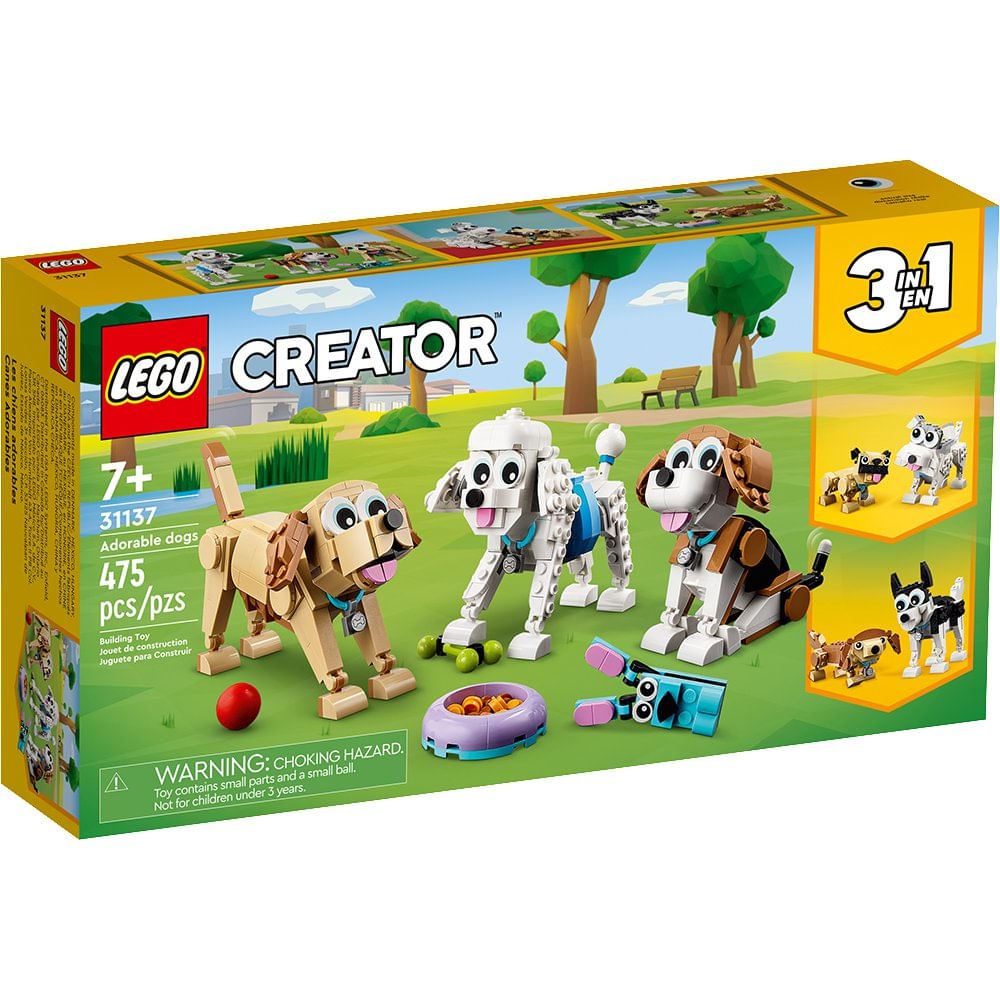 LEGO Creator 3 en 1 Perros Adorables #31137 de 475 Piezas