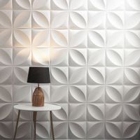 Panel Decorativo Flor De Pvc Blanco 19.7 Plg - Ace