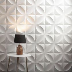 Panel Decorativo Flor De Pvc Blanco 19.7 Plg - Ace