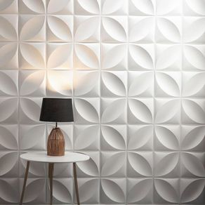 Panel Decorativo Flor De Pvc Blanco 19.7 Plg - Ace