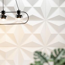 Panel Decorativo Estrella De Pvc Blanco 19.7 Plg - Ace