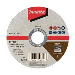 Disco De Corte Para Sierra Metal Inoxidable 4-1/2 Plg - Makita