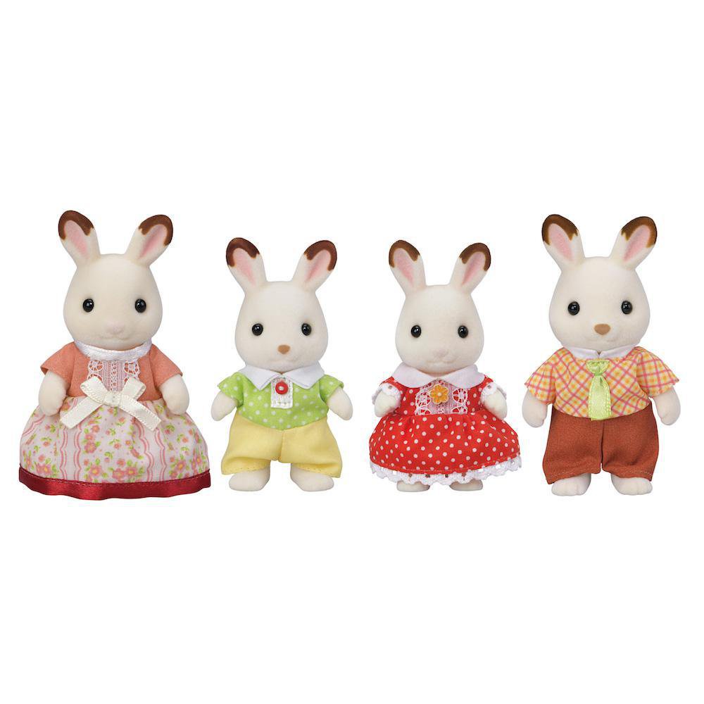 Set de Figuras Sylvanian Families Familia Conejo Chocolate de 4 Piezas Sylvanian Families…