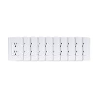 Set De 10 Tomacorrientes Dúplex Blancos - Volteck