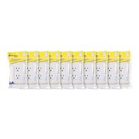 Set De 10 Tomacorrientes Dúplex Blancos - Volteck