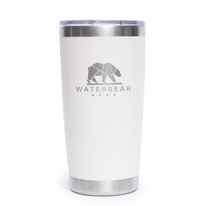 Vaso Térmico Acero Inoxidable 20 Oz Blanco Con Tapa  - Waterbear Gear