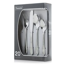 Set De Cubiertos Acero Inoxidable Montreal 20 Piezas - Toscana